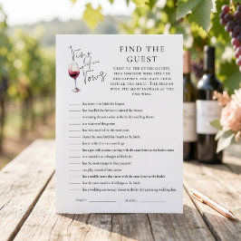 Vino Before Vows Vind Gast Bruidsfeest kaart