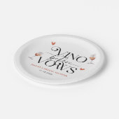 Vino Before Vows Vineyard Vrijgezellenfeest Papieren Bordje (Gekanteld)