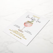 Vino Before Vows Vrijgezellenfeest Bachelorette Go Folie Uitnodiging (Gedraaid)