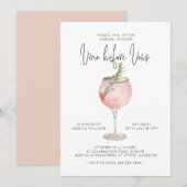 Vino Before Vows Vrijgezellenfeest Kaart (Voorkant / Achterkant)