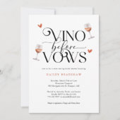 Vino Before Vows Vrijgezellenfeest Kaart (Voorkant)