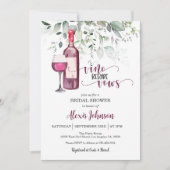 Vino Before Vows Vrijgezellenfeest (Red) Uitnodigi Kaart (Voorkant)