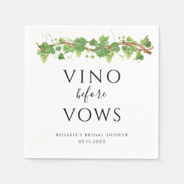 Vino Before Vows Vrijgezellenfeest Servet