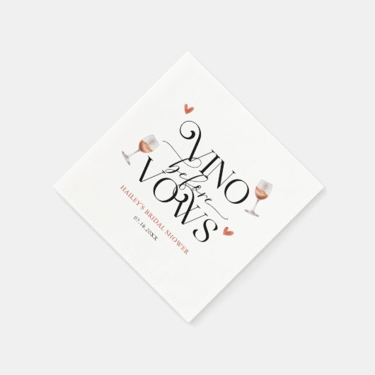 Vino Before Vows Vrijgezellenfeest Servet (Hoek)