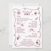 Vino Before Vows vrijgezellenreis & Uitnodiging (Achterkant)