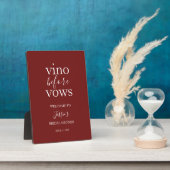 Vino Before Vows Welkom Bord Fotoplaat (Zijkant)