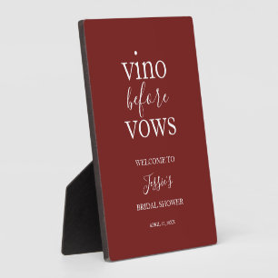 Vino Before Vows Welkom Bord Fotoplaat