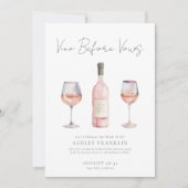 Vino Before Vows Wijn Bachelorette Kaart (Voorkant)