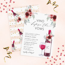 Vino Before Vows Wijn Bruidsborrel Uitnodiging
