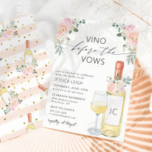 Vino Before Vows Wijn Bruidsmeisjesfeest Uitnodigi