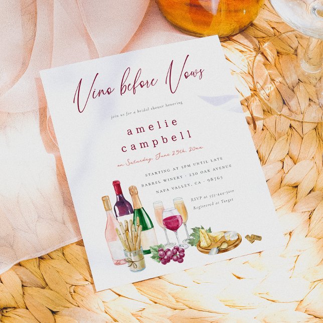Vino Before Vows Wijn Budget Bruidsfeest (Card Front Mock-up)