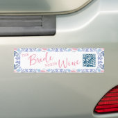 Vino Before Vows wijn Land Bruidsfeest Bumpersticker (Op auto)