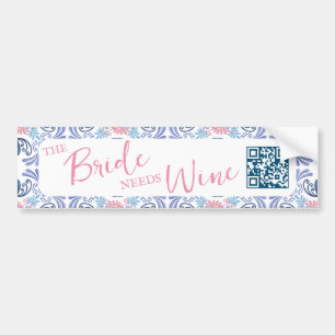 Vino Before Vows wijn Land Bruidsfeest Bumpersticker