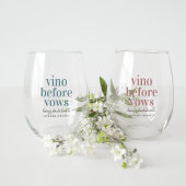 Vino Before Vows Wijnland Bruidsmeisjesfeest Wijnglas Zonder Voet