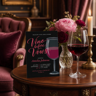 Vino Before Vows Wijnproeverij Bruidsfeest Kaart