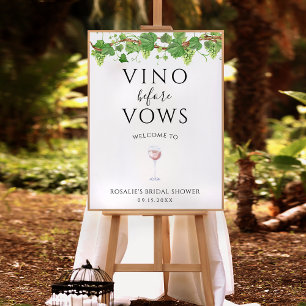 Vino Before Vows Winery Vrijgezellenfeest Welkomst Poster