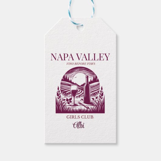 vino belooft napa vallei cadeaulabel (Voorkant)