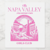 vino belooft napa vallei roze wijn etiket (Enkel label)