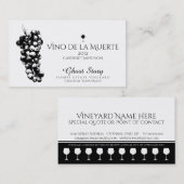 vino de la muerte punch klantenkaartje (Voorkant / Achterkant)