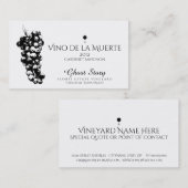 vino de la muerte visitekaartje (Voorkant / Achterkant)