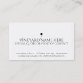 vino de la muerte visitekaartje (Achterkant)