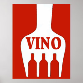 Vino- en wijnzegelaffiches poster