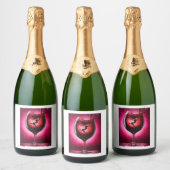 Vino Essence: Een melange van genade" Sparkling Wijnetiket (Flessen)