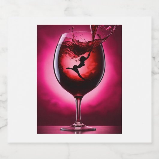 Vino Essence: Een melange van genade" Sparkling Wijnetiket (Enkel label)