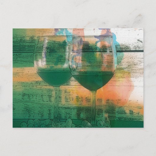 Vino in het groene Briefkaart (Voorkant)