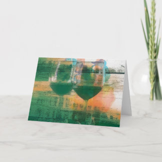 Vino in het groene Wenskaart Kaart