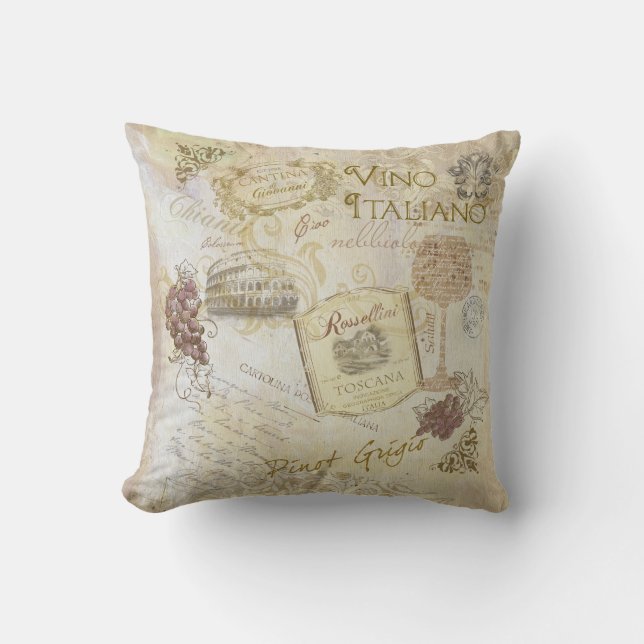 Vino Italiano II Pillow Kussen (Voorkant)