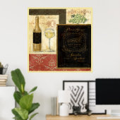 Vino Italiano Illustrated Wine art poster (Thuiskantoor)