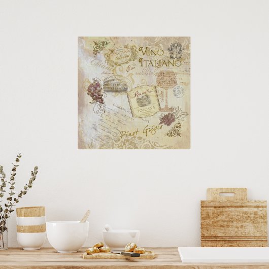 Vino Italiano-Poster Poster (Keuken)