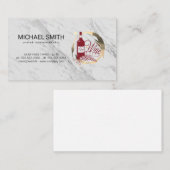 Vino Marmer en Gouden Ring Vlek Visitekaartje (Voorkant / Achterkant)