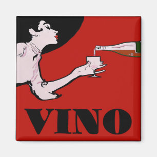 VINO-  Poster van Lady Wine Magneet