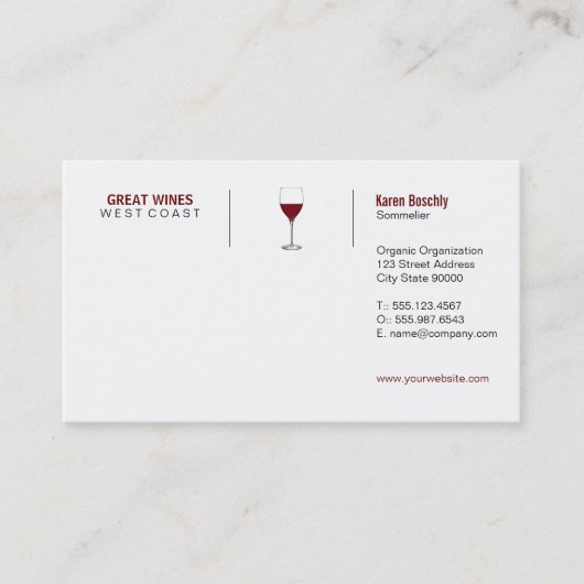 Vino (rasterformaat) visitekaartje (Voorkant)