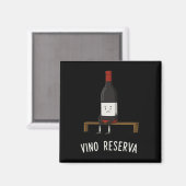 Vino Reserva Funny Soccer Benchwarmer Reserve Wine Magneet (Voorkant / Achterkant)