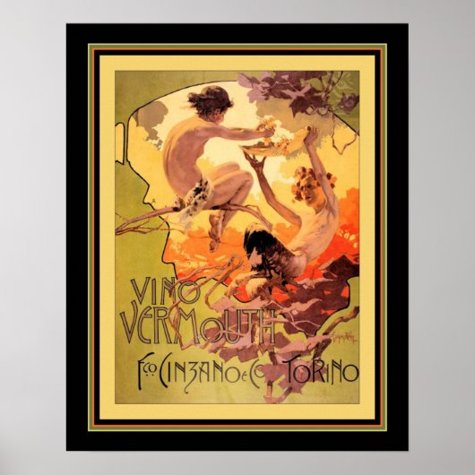 "Vino Vermouth" Art Nouveau Poster ca. 1901 (Voorkant)