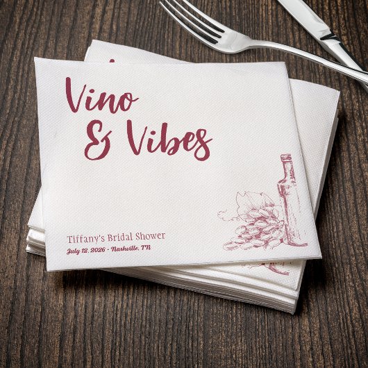 Vino & Vibes Bruidsfeest Servet