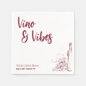 Vino & Vibes Bruidsfeest Servet (Voorkant)