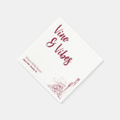 Vino & Vibes Bruidsfeest Servet (Hoek)