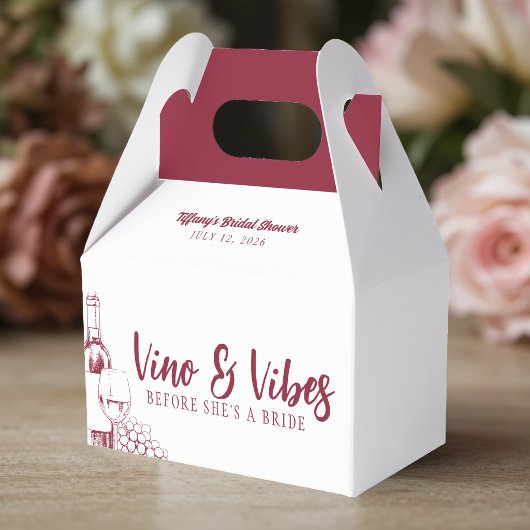 Vino & Vibes Bruidsuitnodiging Bedankdoosjes
