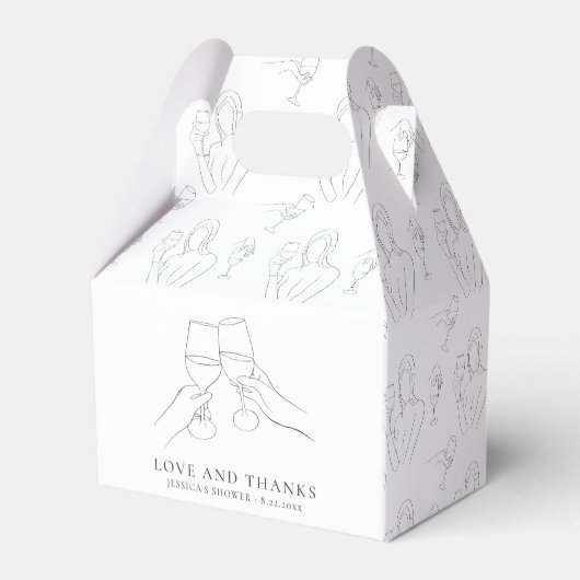 Vino voor bruiloft Chic wijn bruidsfeest Bedankdoosjes (Achterkant)