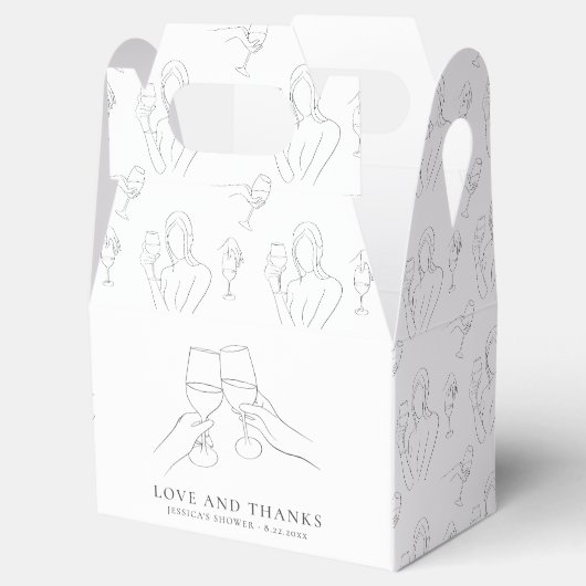 Vino voor bruiloft Chic wijn bruidsfeest Bedankdoosjes (Geopend)