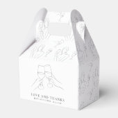 Vino voor bruiloft Chic wijn bruidsmeisjesfeest Bedankdoosjes (Achterkant)