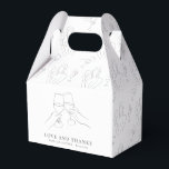 Vino voor bruiloften Chic wijn bruidsmeisjesfeest Bedankdoosjes<br><div class="desc">Dit ontwerp voor een bruidsmeisjesfeest heeft chic lijnkunst en een elegante uitstraling.</div>