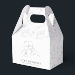 Vino voor bruiloften Chic wijn bruidsmeisjesfeest Bedankdoosjes<br><div class="desc">Dit ontwerp voor een bruidsmeisjesfeest heeft chic lijnkunst en een elegante uitstraling.</div>