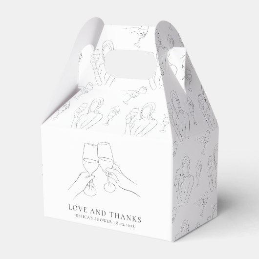 Vino voor bruiloften Chic wijn bruidsmeisjesfeest Bedankdoosjes (Voorkant Zijde)