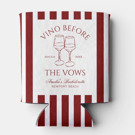 Vino voor de geloften Bachelorette Blikjeskoeler (Achterkant)