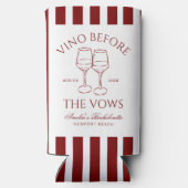 Vino voor de geloften Bachelorette Seltzer Blikjeskoeler (Achterkant)